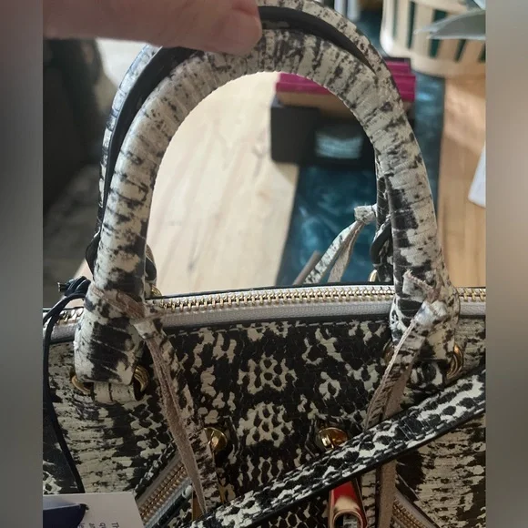 NWT Rebecca Minkoff Snake Print Satchel mini - Picture 8 of 16